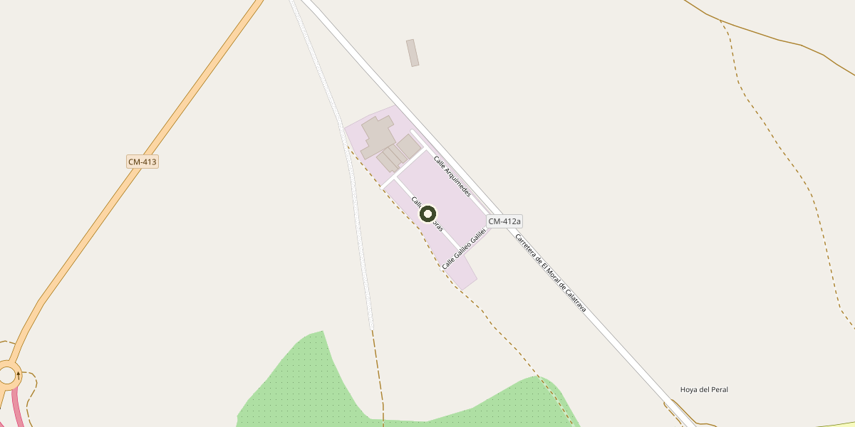 Map showing the Pistalens location at C/ Pitágoras 22, Almagro (Ciudad Real), Spain